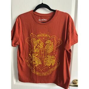 Harry Potter Hogwarts Logo Wizarding World T-Shirt  Boys Girls Size L 12-14